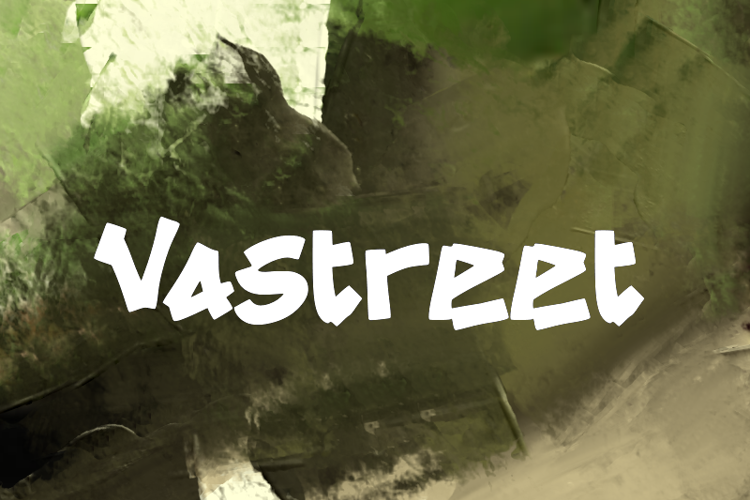 Preview of v Vastreet Font
