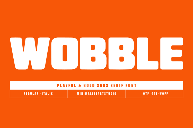 Preview of WOBBLE Font