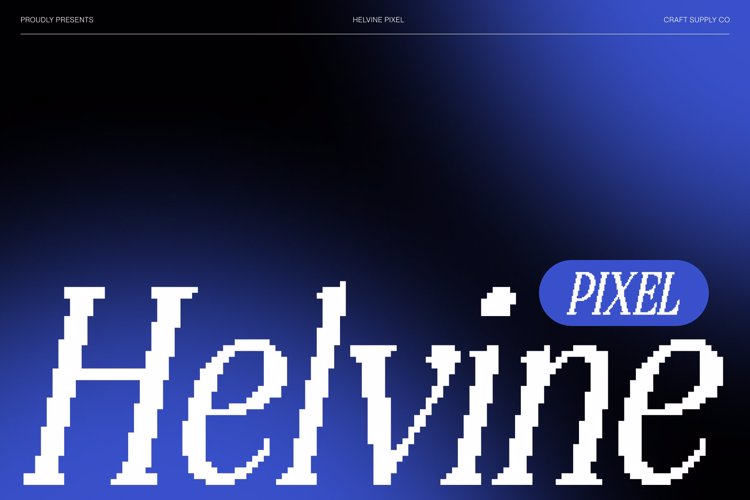 Preview of Helvine Pixel Font