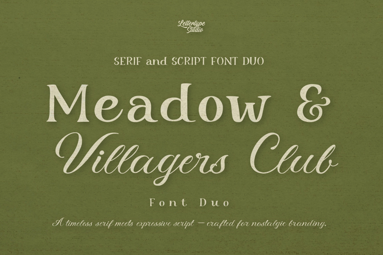 Preview of Meadow & Villager Club Font