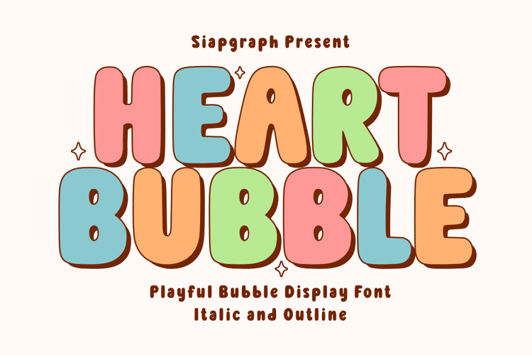 Preview of Heart Bubble Font