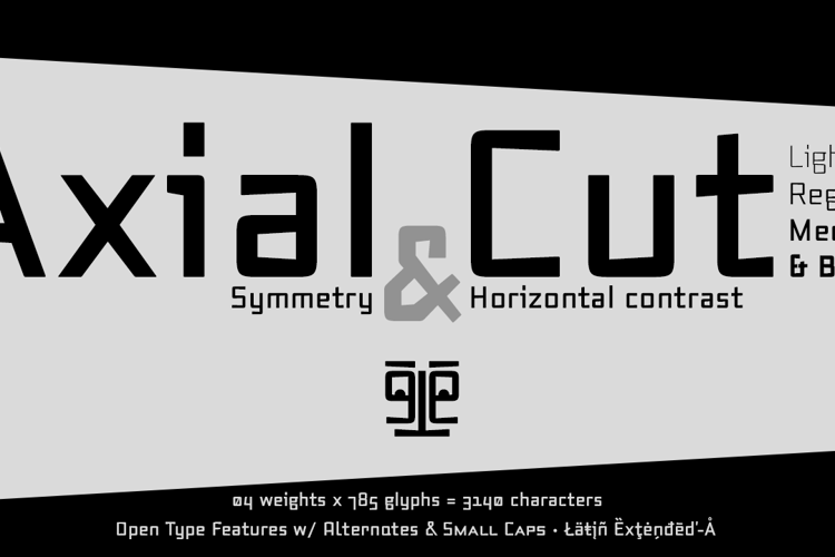 Axial Cut Font