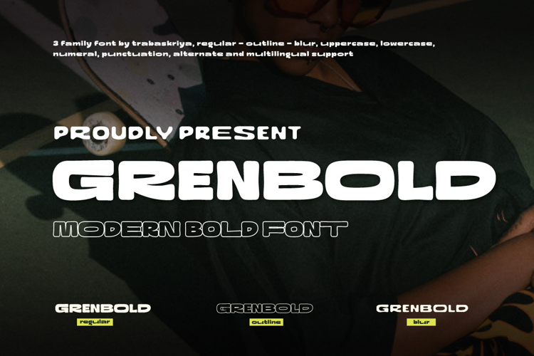 Preview of Grenbold Font