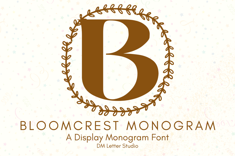 Preview of Bloomcrest Monogram Font