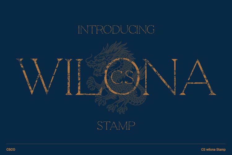 Preview of CS Wilona Stamp Font