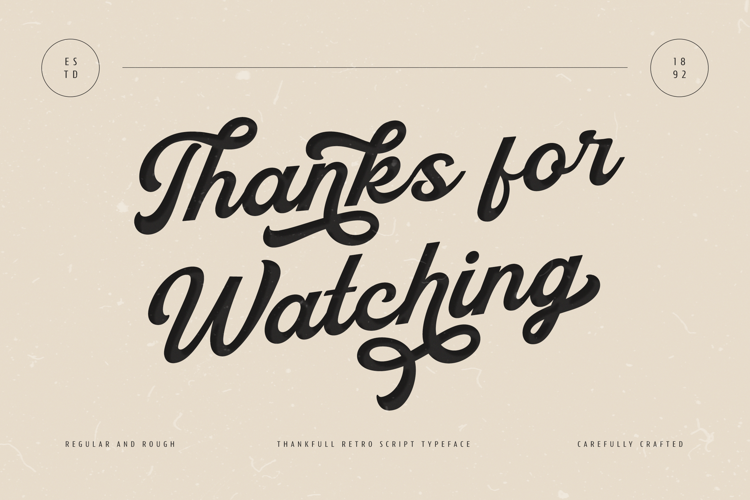 Preview of Thankfull Script Font