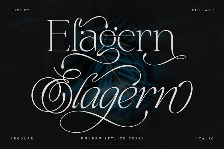 Elagern Italic Font
