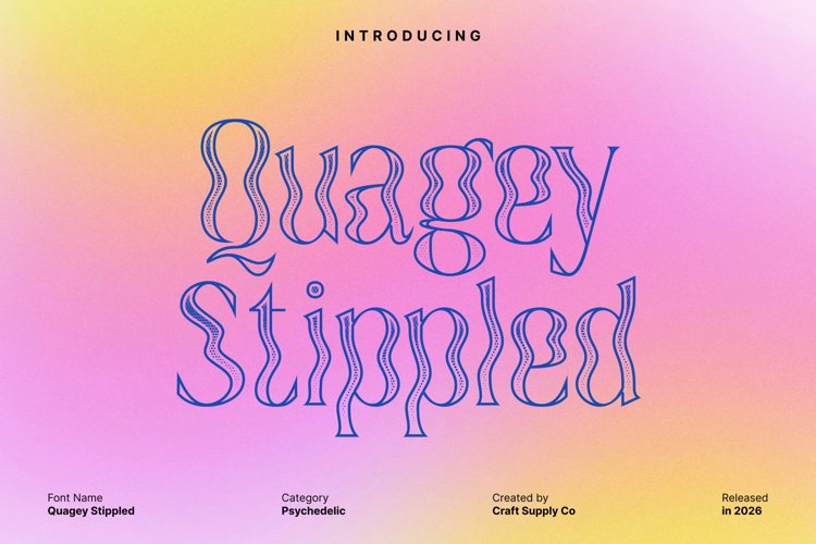 Preview of Quagey Stippled Font