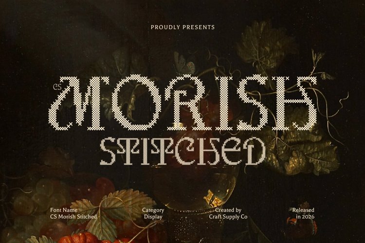 Preview of CS Morish Stitched Font