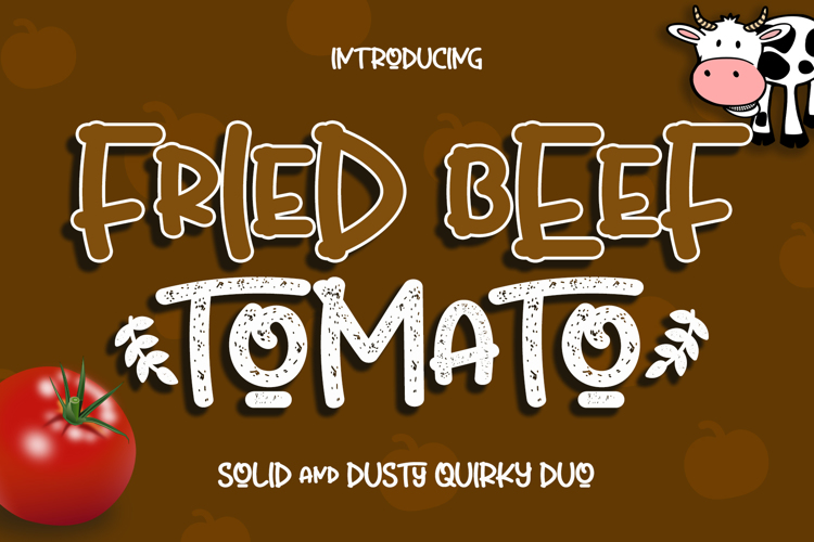 Fried Beef Tomato Font