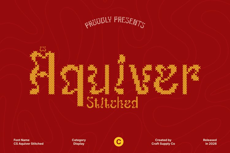 Preview of CS Aquiver Stitched Font