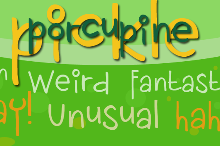 DK Porcupine Pickle Font