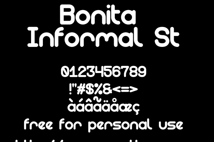 Bonita Informal St Font