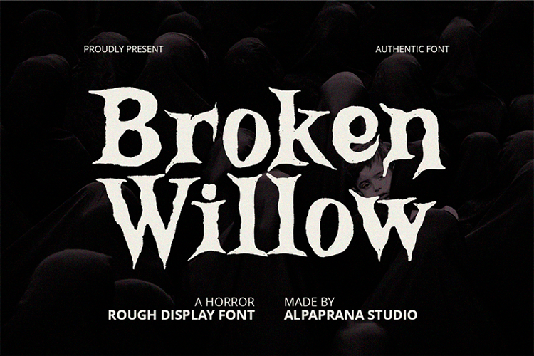 Preview of Broken Willow Font
