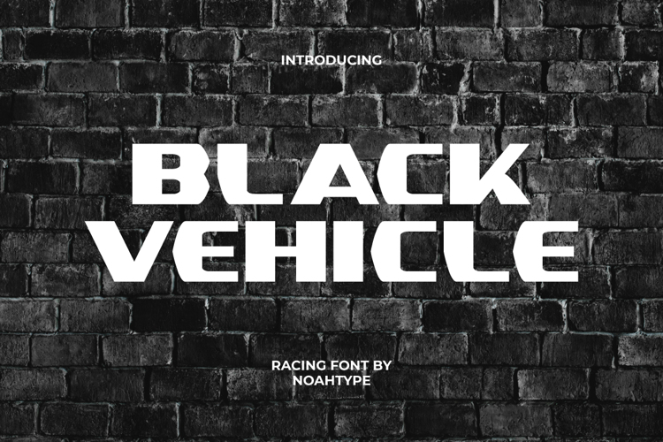 Black Vehicle Font