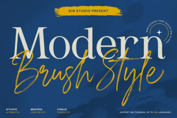 Modern Brush Style Font