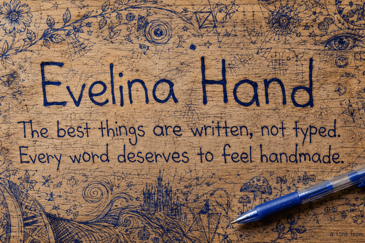 Preview of Evelina Hand Font