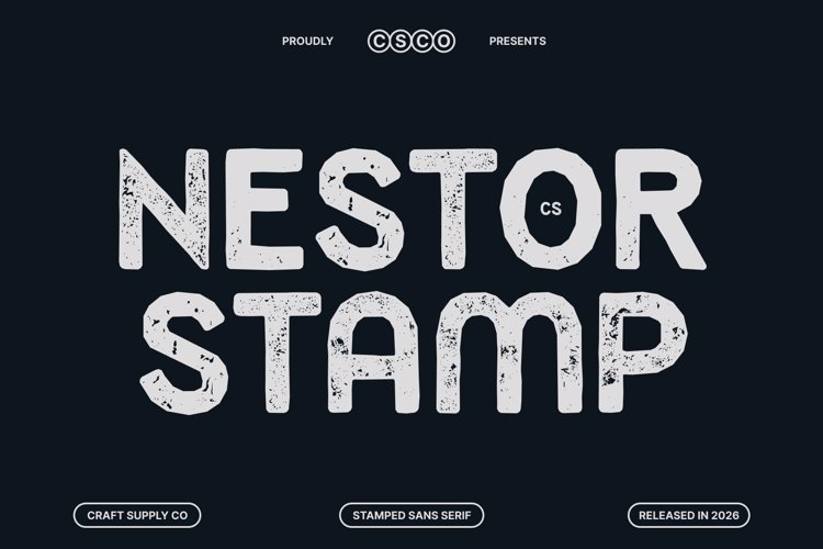 Preview of CS Nestor Stamp Font