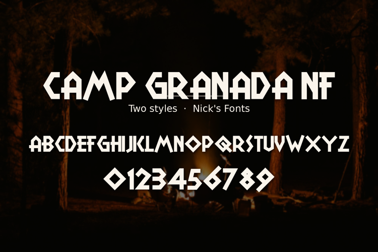 Preview of Camp Granada NF Font