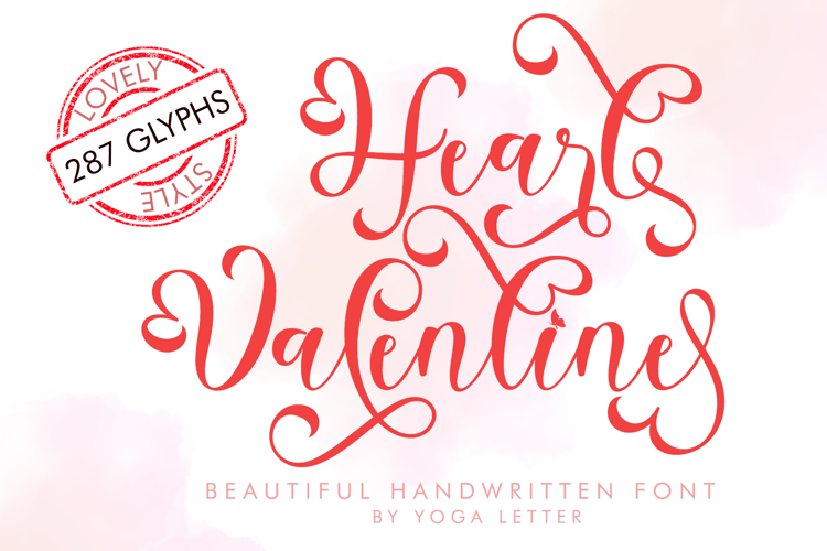 Preview of Heart Valentine Font