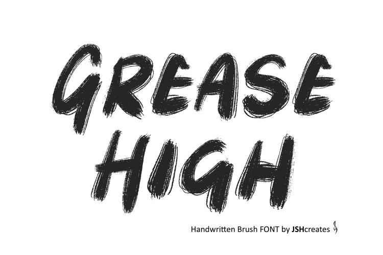 Preview of Grease High Font