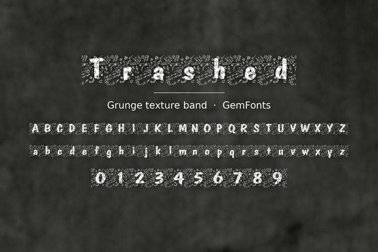 Preview of Trashed Font