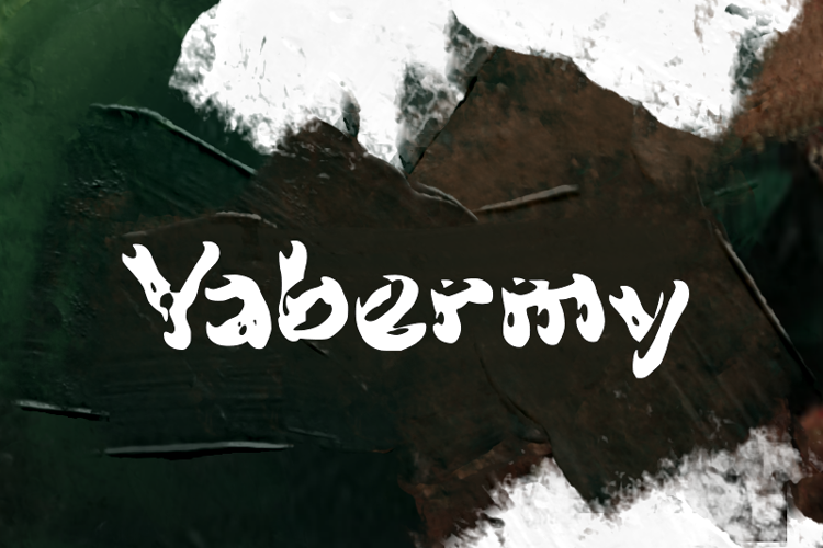 Preview of y  Yabermy Font