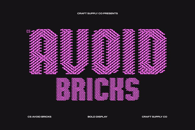 Preview of CS Avoid Bricks Font
