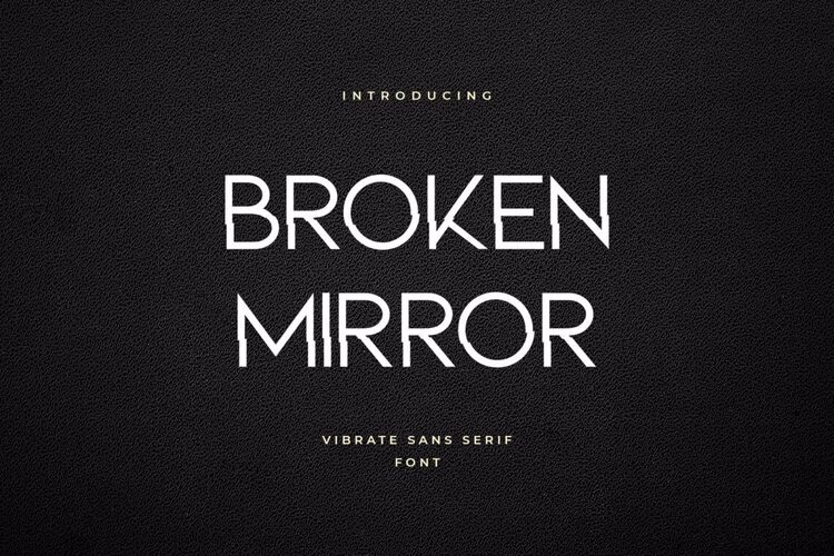 Preview of Broken Mirror Unique Glitch Font