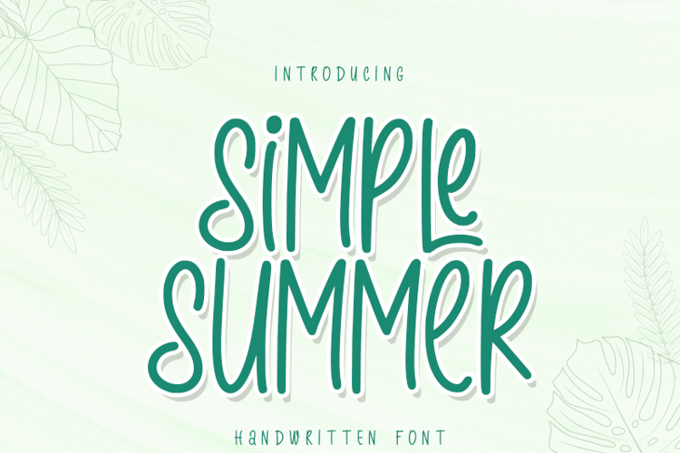 Simple Summer Font