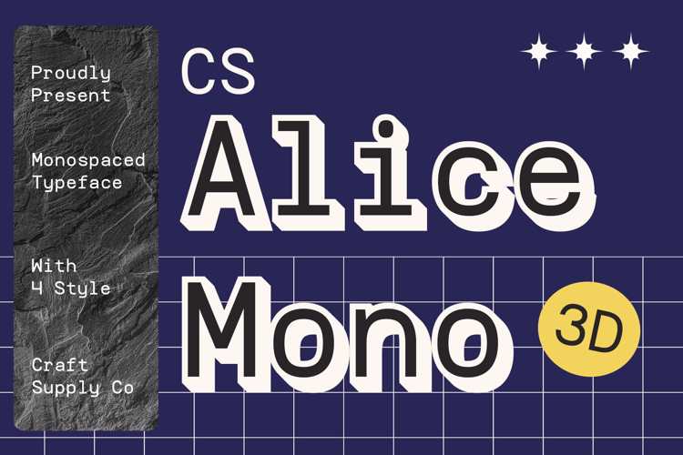 CS Alice Mono 3D Font