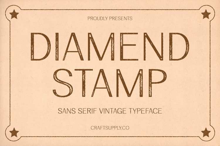 Diamend Stamp Font