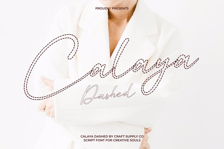 Preview of Calaya Dashed Font