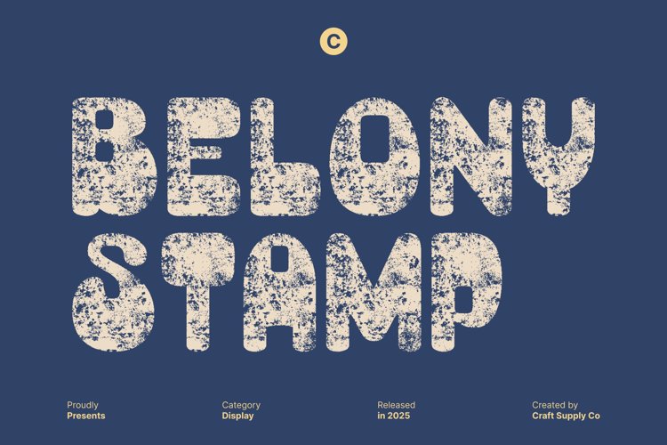 Preview of Belony Stamp Font