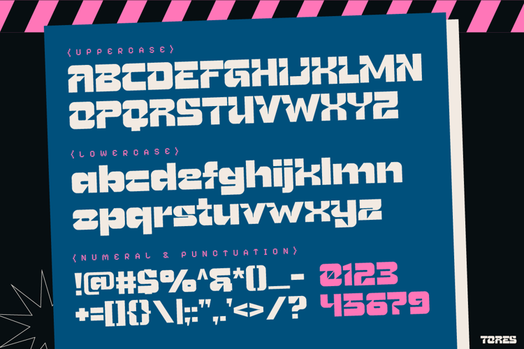 Preview of TORES Font