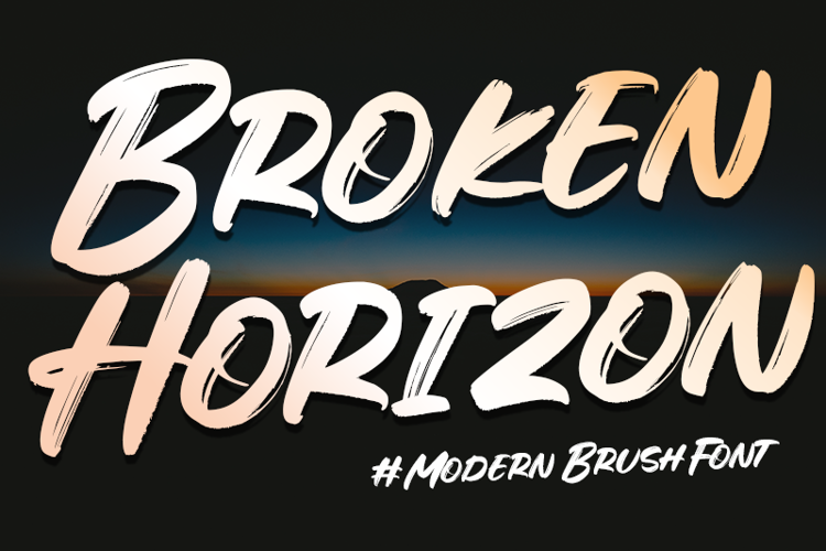 Preview of Broken Horizon Font