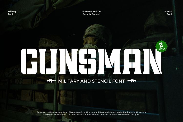 Preview of Gunsman Font