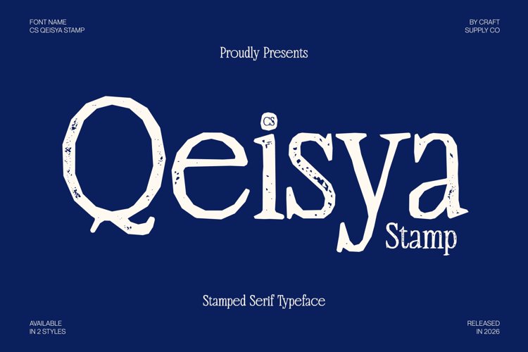 Preview of CS Qeisya Stamp Font