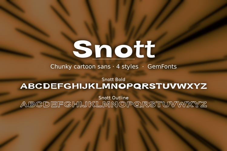 Preview of Snott Font