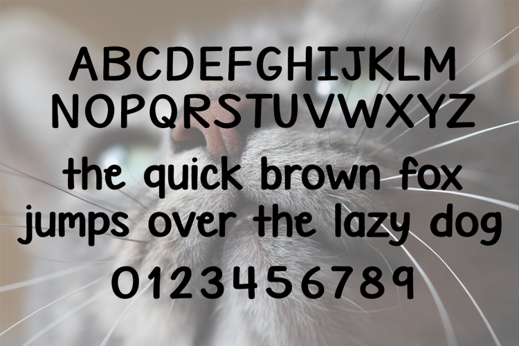 Preview of Biggest Cat Ever Font