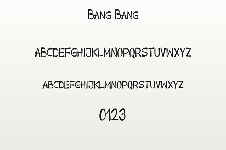 Preview of Bang Bang Font