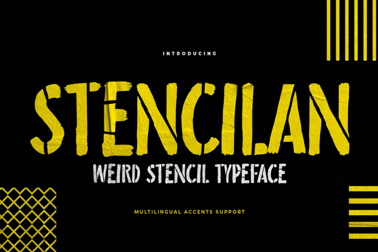Preview of Stencilan Font
