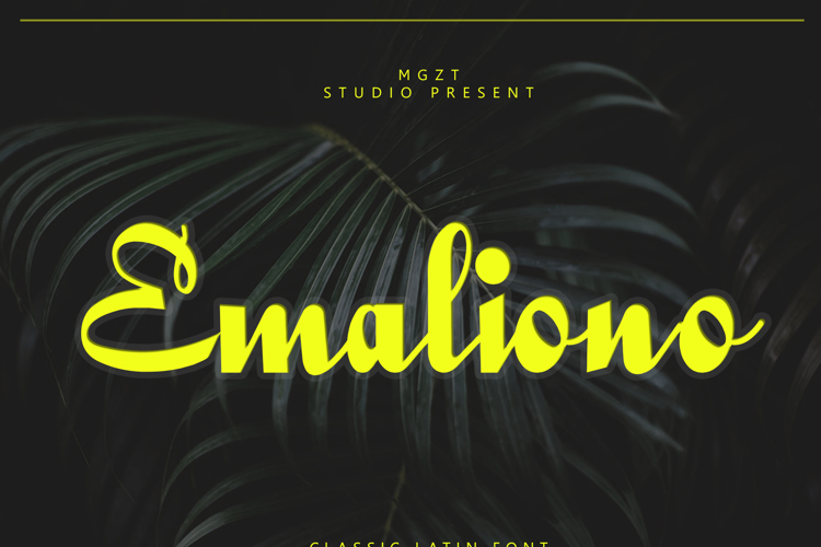 Preview of Emaliono Font