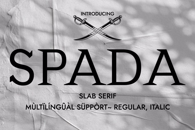 Preview of SPADA Font