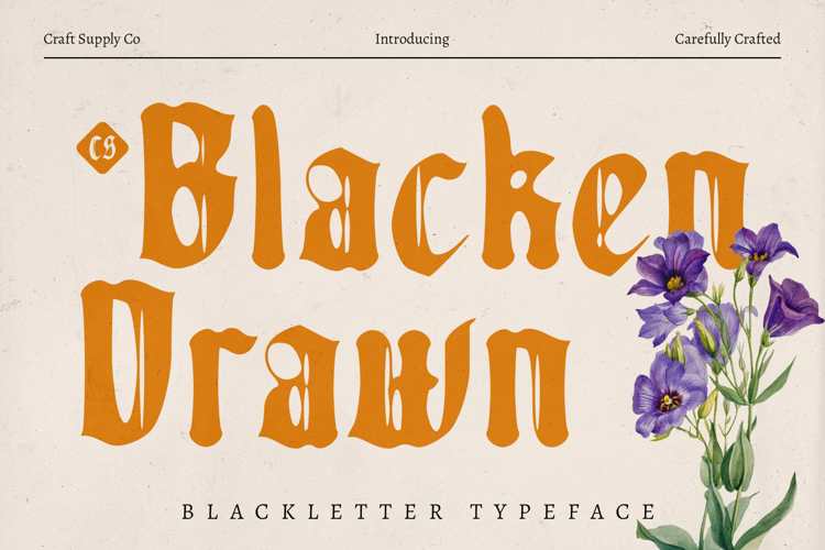 Preview of CS Blacken Drawn Font