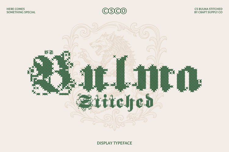 Preview of CS Bulma Stitched Font