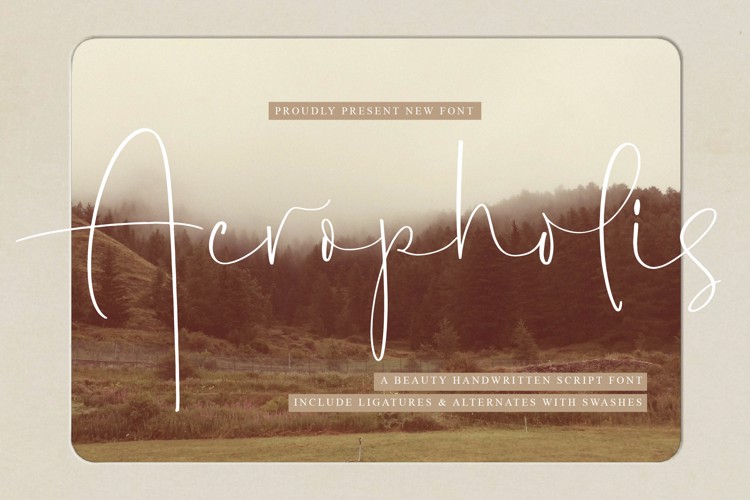 Preview of Acropholis Font