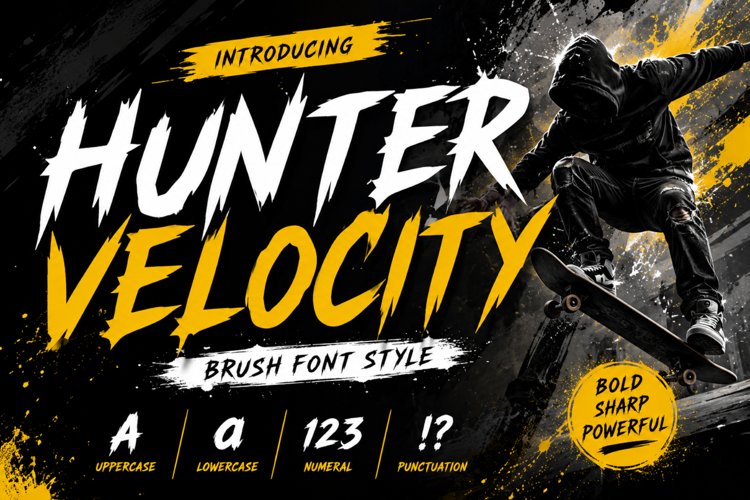 Preview of Hunter Velocity Font