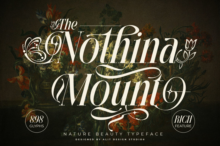 Preview of Nothina Mount Font