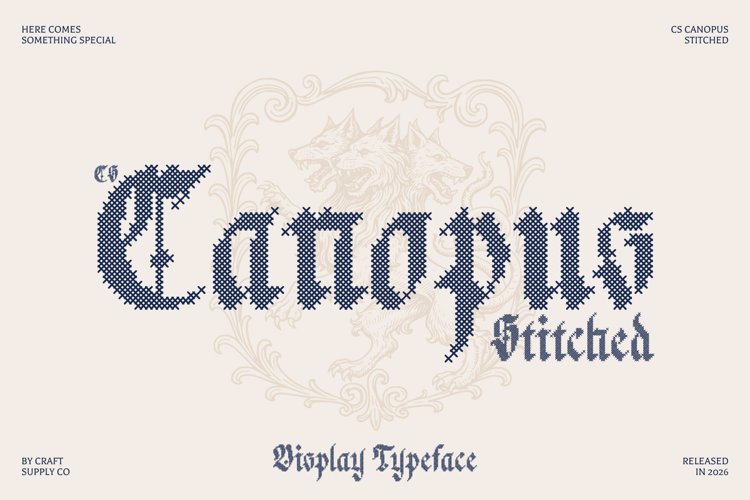 Preview of CS Canopus Stitched Font